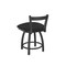 Holland Bar Stool Co 18" Low Back Swivel Vanity Stool, Pewter Finish, Graph Coal Seat 82118PW018 - alternate 5
